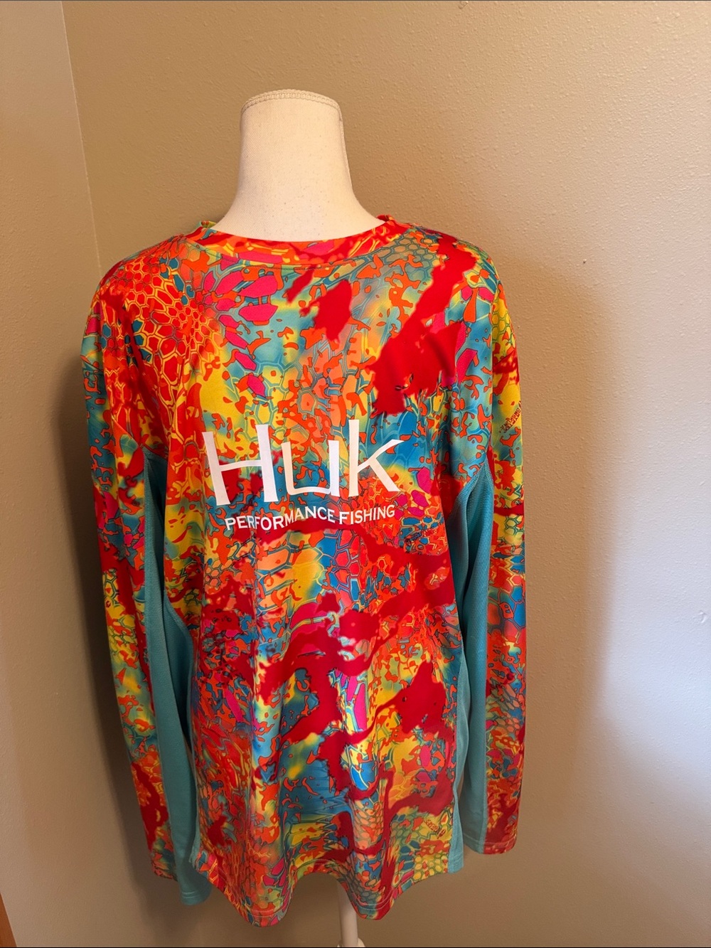 New Men’s HUK Coral Reef Performance Fishing Long Sleeve Shirt Large